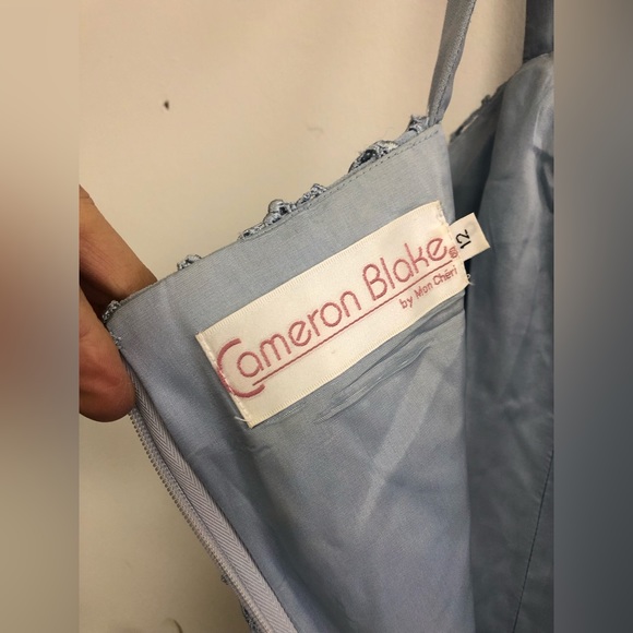 CAMERON BLAKE FLOOR LENGTH IN BABY BLUE COLOUR  SIZE 12 2PIECES DRESS - Picture 7 of 8